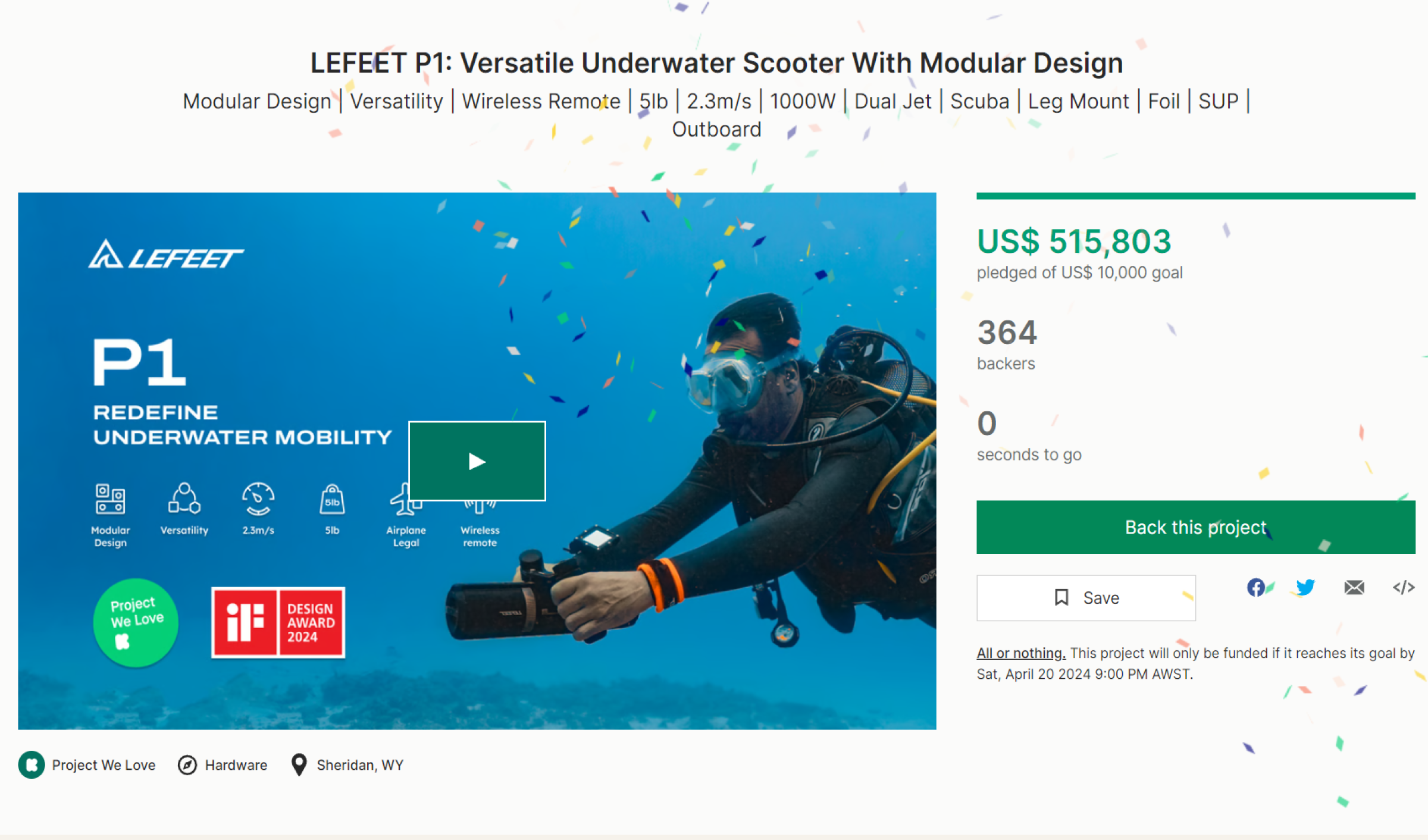 LEFEET P1 Was Successfully Funded $515K on Kickstarter