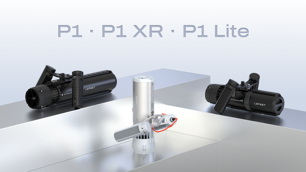 LEFEET P1 Lite, P1 and P1 XR underwater scooters side by side